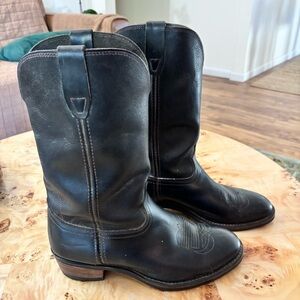 Durango Men's Black Leather Cowboy Boots